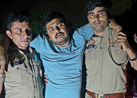 गाजियाबाद में 50 हजार के इनामी बदमाश से मुठभेड़, गोली लगने के बाद गिरफ्तार, लोनी हत्याकांड का खुलासा