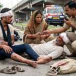 मुजफ्फरनगर में भीषण सड़क हादसा: बुजुर्ग और बाइक सवार युवक को तेज रफ्तार वाहन ने मारी टक्कर, दोनों गंभीर रूप से घायल