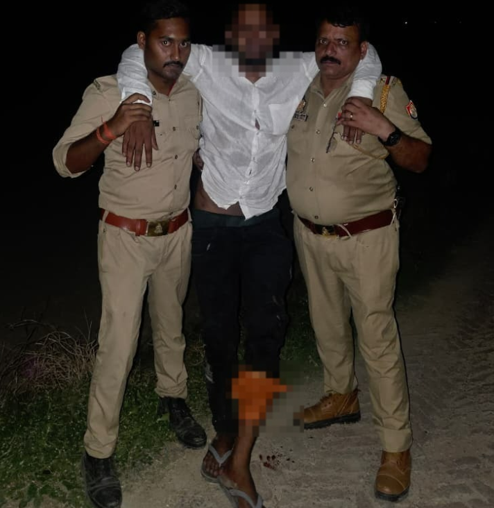 जौनपुर में पुलिस मुठभेड़! गौ-तस्कर को लगी गोली, थानाध्यक्ष बाल-बाल बचे