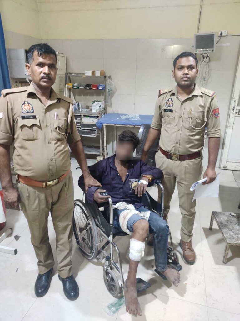 फिरोजाबाद में मुठभेड़ के बाद दो वाहन चोर गिरफ्तार, एक के पैर में लगी गोली