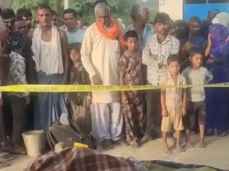 कन्नौज में घर के बाहर सो रहे बुजुर्ग की हत्या, जमीन विवाद में बेटे पर लगा आरोप