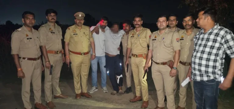 मुजफ्फरनगर में पुलिस मुठभेड़: 15 हजार के इनामी वाहन चोर के पैर में लगी गोली, दबोचा गया शातिर बदमाश