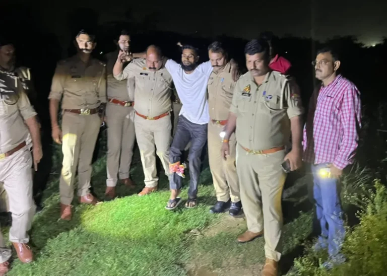 मुजफ्फरनगर में 20 हजार का इनामी बदमाश पुलिस मुठभेड़ में गिरफ्तार, फुलत रोड पर चली गोलियां; पैर में गोली लगने के बाद दबोचा