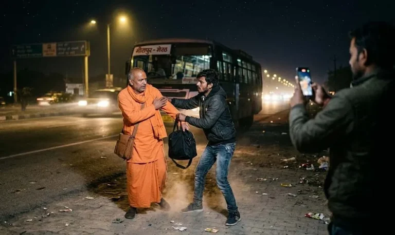 मीरापुर में महंत से बस यात्रा के दौरान चोरी, विरोध पर मारपीट; वीडियो वायरल, एक आरोपी हिरासत में