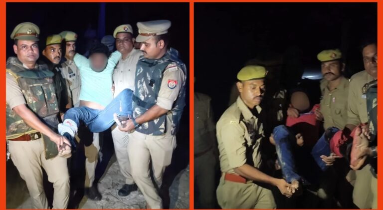 फतेहपुर में पुलिस मुठभेड़ में दो वांछित गोतस्कर गिरफ्तार, पैर में लगी गोली