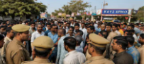 मुजफ्फरनगर में स्कूल बस की टक्कर से किसान की मौत, साथी गंभीर; मुआवजे की मांग को लेकर ग्रामीणों ने लगाया जाम