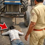 मीरापुर में पति का हाईवोल्टेज ड्रामा, पत्नी से विवाद के बाद ट्रैक्टर के आगे लेटा, लोगों ने बचाई जान