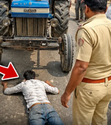 मीरापुर में पति का हाईवोल्टेज ड्रामा, पत्नी से विवाद के बाद ट्रैक्टर के आगे लेटा, लोगों ने बचाई जान