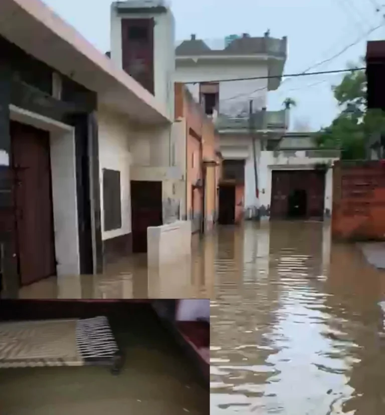 मुजफ्फरनगर में बारिश बनी आफत! विधायक राजपाल बालियान का पैतृक गांव बना तालाब, बेडरूम तक पहुंचा पानी