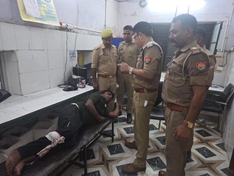 सुलतानपुर में चेकिंग के दौरान पुलिस-बदमाशों की मुठभेड़, गोली लगने से एक घायल; 3 गिरफ्तार
