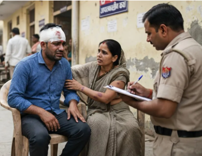 मुजफ्फरनगर में गाली-गलौज का विरोध करना पड़ा भारी! युवक के सिर पर ईंट से किया वार, बचाने पहुंची पत्नी से भी मारपीट; केस दर्ज