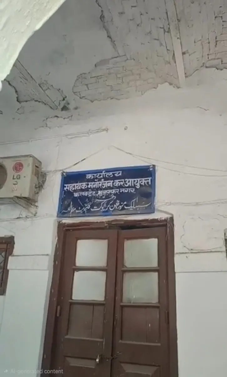 मुजफ्फरनगर कलेक्ट्रेट में मंडराया बड़ा खतरा! 50 साल पुरानी जर्जर इमारत से गिर रहा मलबा, प्रशासन ने रास्ता कराया बंद