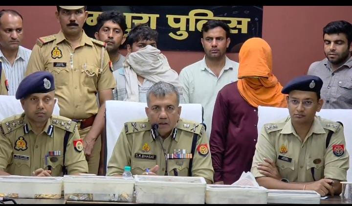 मथुरा में 12 करोड़ की ज्वेलरी चोरी का 24 घंटे में खुलासा, पूर्व कर्मचारी समेत चार गिरफ्तार