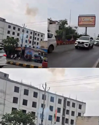 CM योगी की सुरक्षा में बड़ी चूक? काफिले के गुजरते ही बिजली के तारों में जोरदार धमाका, धुएं से मचा हड़कंप