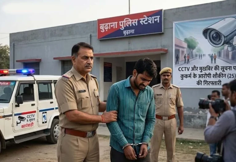 बुढ़ाना में 8 साल के मासूम से कुकर्म का आरोप, CCTV से खुला मामला; आरोपी गिरफ्तार, जेल भेजा