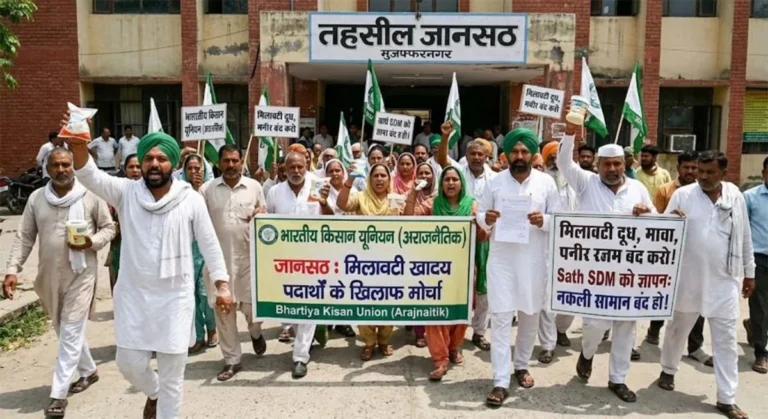 नकली दूध-मावा बंद कराओ’… जानसठ में भाकियू (अराजनैतिक) का हल्ला बोल, SDM को ज्ञापन; शुक्रताल में अवैध कब्जों का मुद्दा भी उठाया