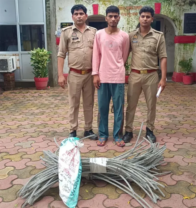 शुक्रताल में सोलर प्लांट की 33 केवी लाइन से लाखों का तार चोरी! भोपा पुलिस ने आरोपी दबोचा, माल बरामद