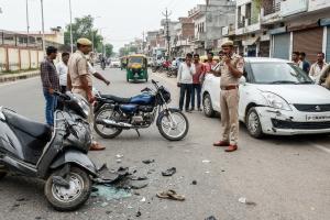 मुजफ्फरनगर में तेज रफ्तार कार का कहर! गलत दिशा में आकर स्कूटी को मारी टक्कर, युवक गंभीर घायल